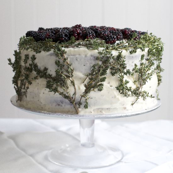 Chocolate, Blackberry & Thyme Cake
