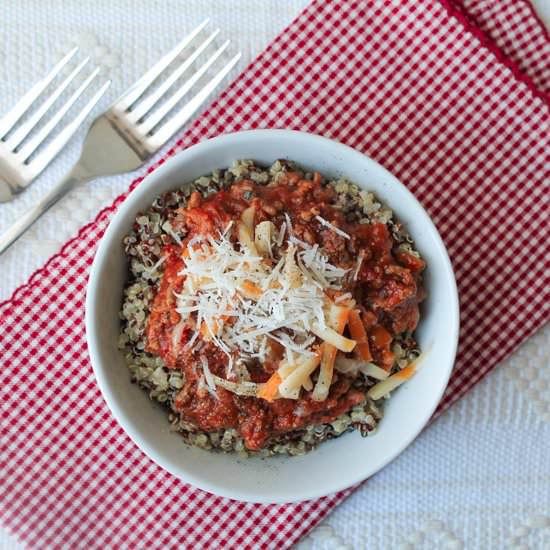 Quinoa Bolognese