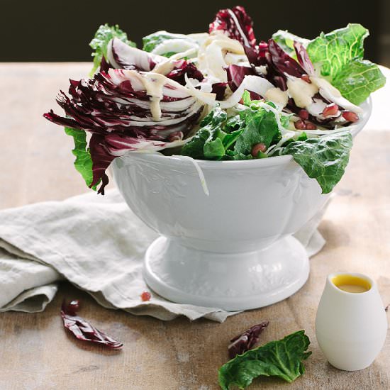 Salad with Lemon Anchovy Cream