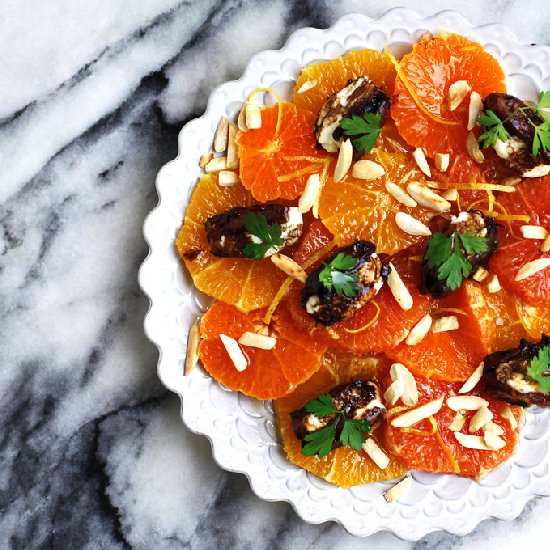 Citrus Salad with Goat Cheese Dates