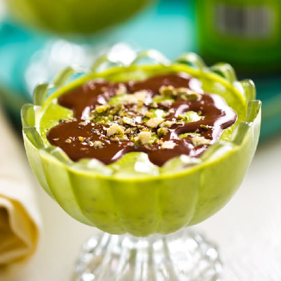 Mint Matcha Pudding