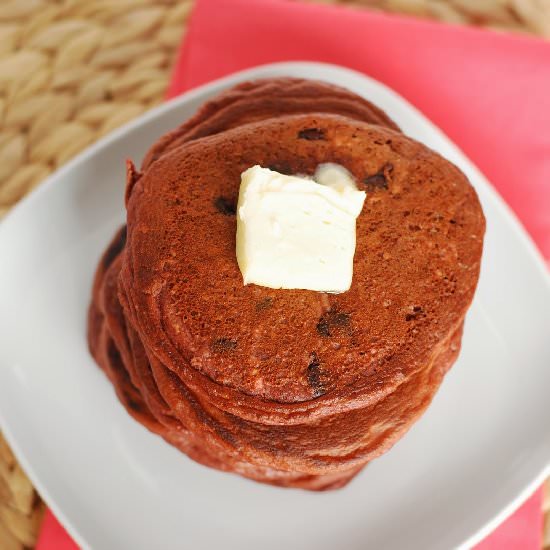 Red Velvet Pancakes