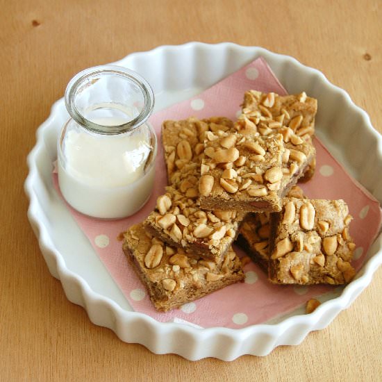 Salted Peanut Blondies
