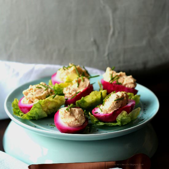 Eggs Marinated in Beets