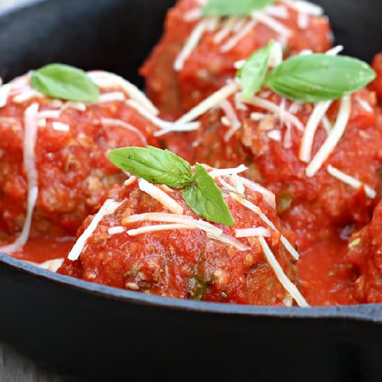 Cheese Filled Italian Meatballs
