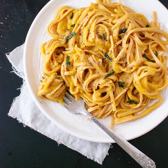 Butternut Squash Linguine with Sage