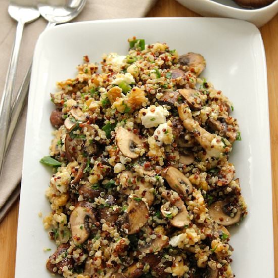 Quinoa with Mushrooms and Scallions