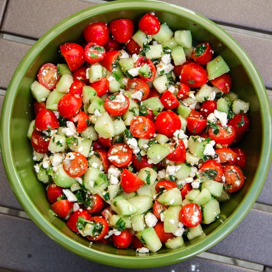 Cucumber, Tomato, Feta Salad