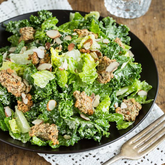 Grain-Free, Vegan Caesar Salad