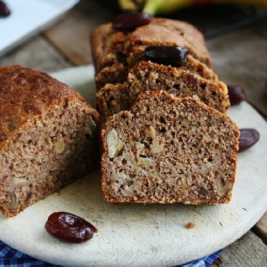 Sugar Free Vegan Emmer Banana Bread