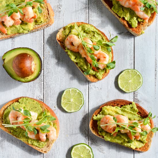 Garlicky Shrimp Sandwiches
