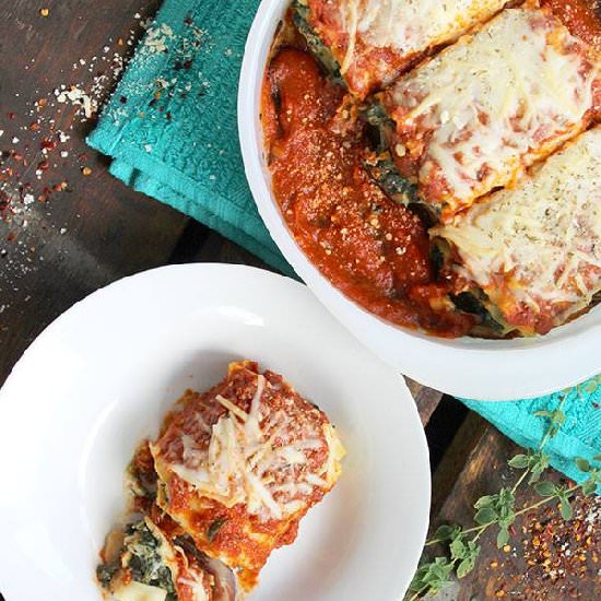 Skinny Lasagna Rolls
