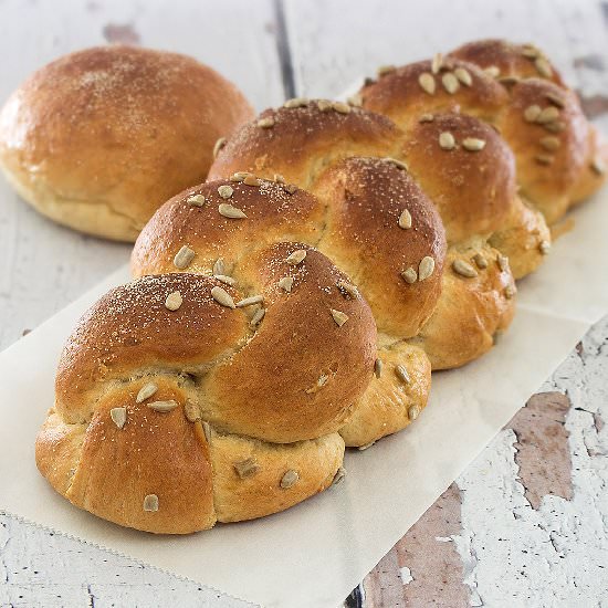 Two Poolish-Dough Challahs