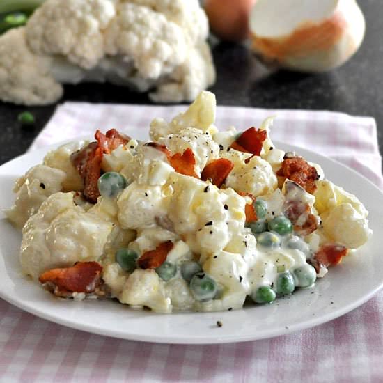 Cauliflower Salad with Peas