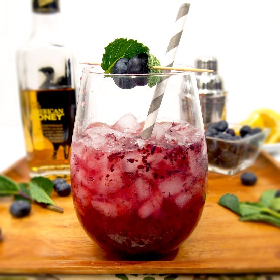 Blueberry Honey Mint Juleps