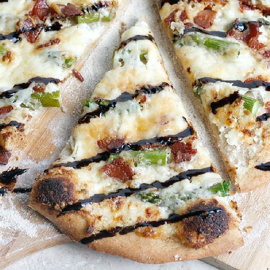 Four Cheese Asparagus Pizza