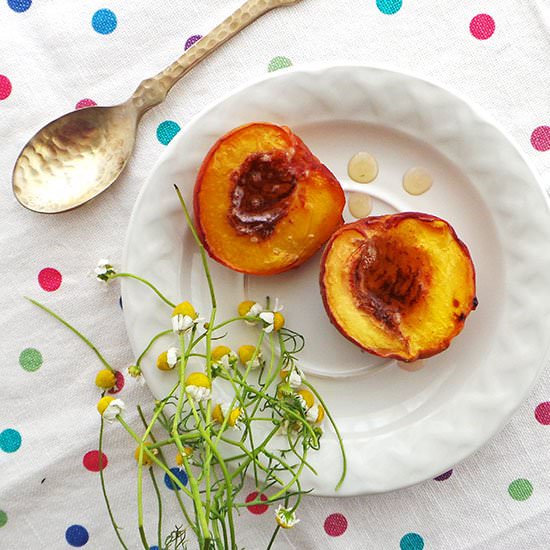 Roasted Peaches with Chamomile