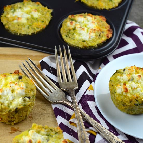 Mushroom & Zucchini Quinoa Muffins