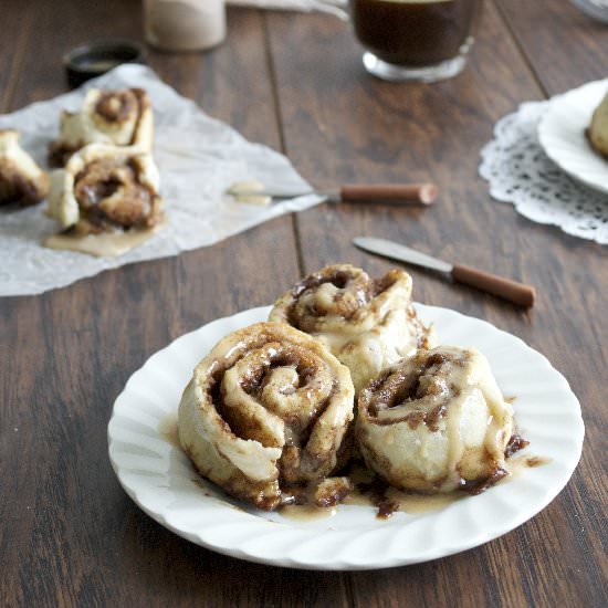 Cinnamon Rolls with Espresso Glaze