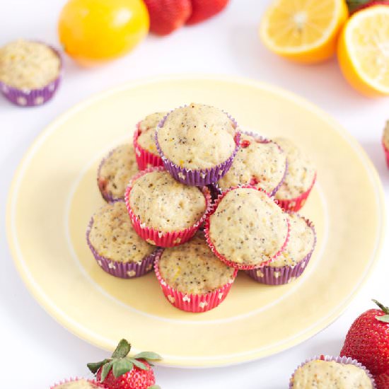 Strawberry Lemon Poppy Seed Muffins