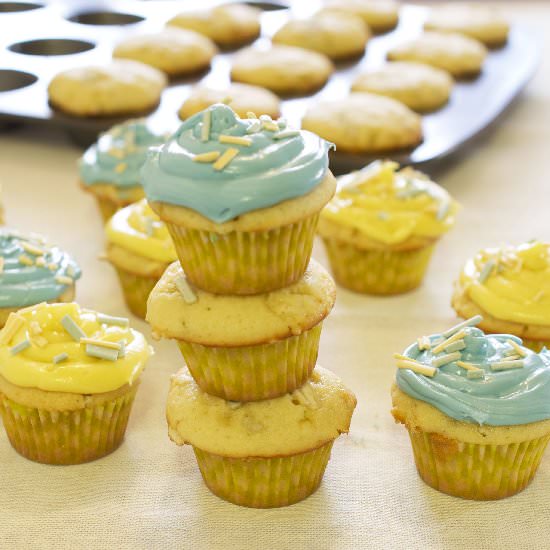 Homemade Mini Funfetti Cupcakes