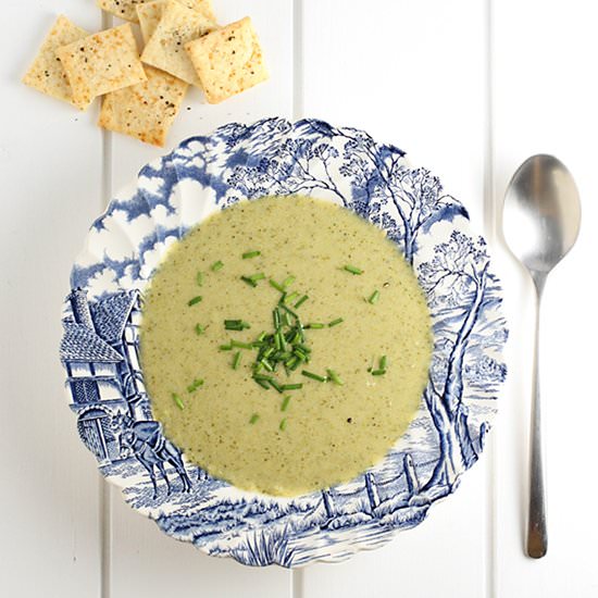 Roasted Cauliflower & Broccoli Soup