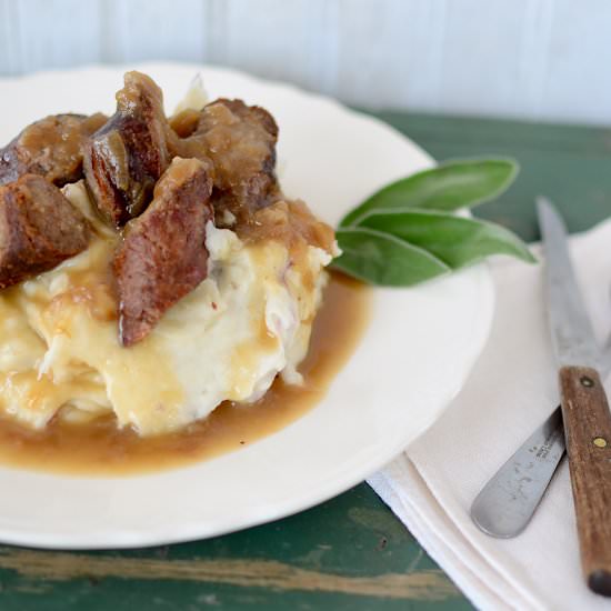 Kielbasa & Onion Gravy