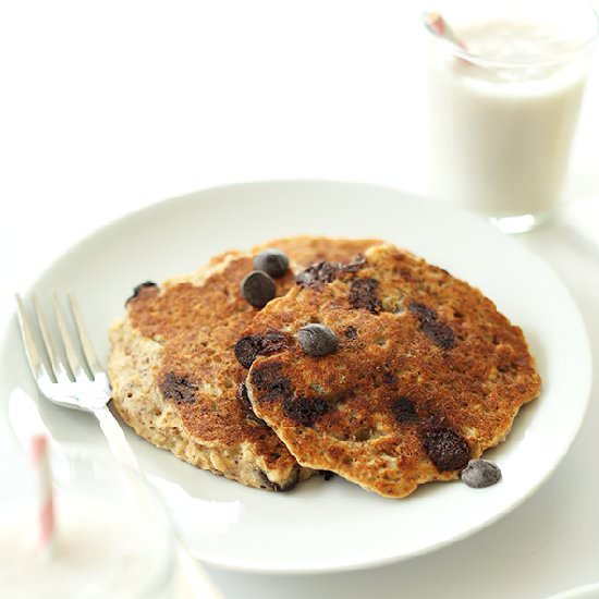 Chocolate Chip Oat Cookie Pancakes