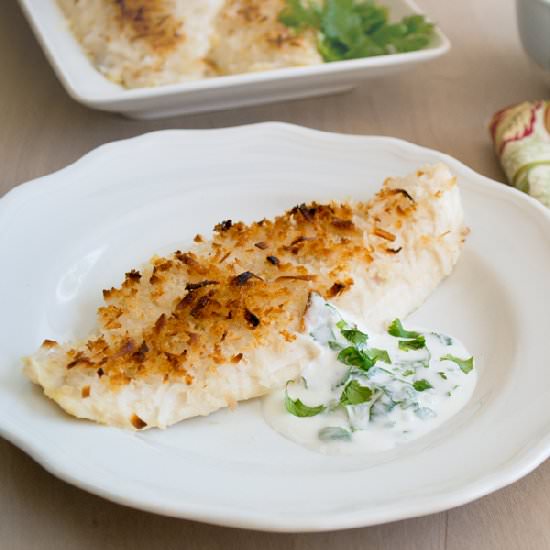 Crispy Coconut Baked Fish Fillets