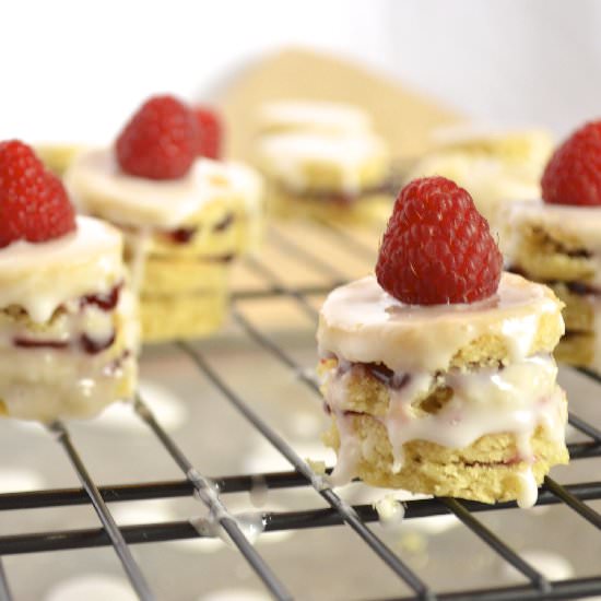 Raspberry Rose Petit Fours