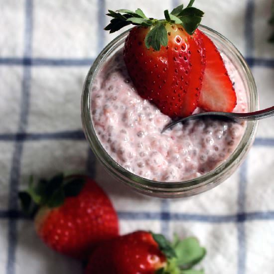Strawberry Chia Seed Pudding