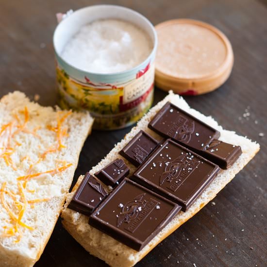 Chocolate Baguette Sandwiches