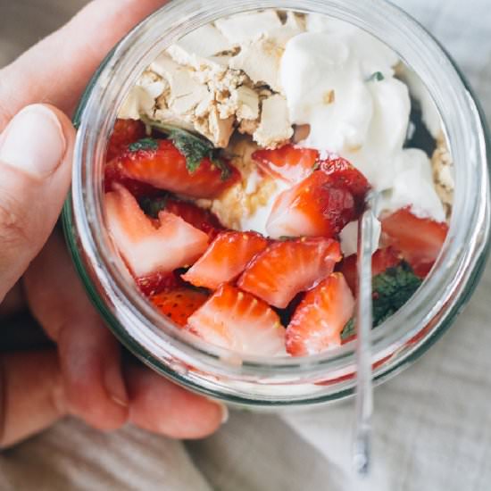 Coconut Sugar Pavlova with Labneh