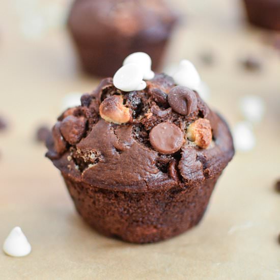 Triple Chip Chocolate Muffins