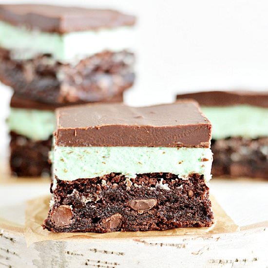 Triple Chocolate Mint Brownies