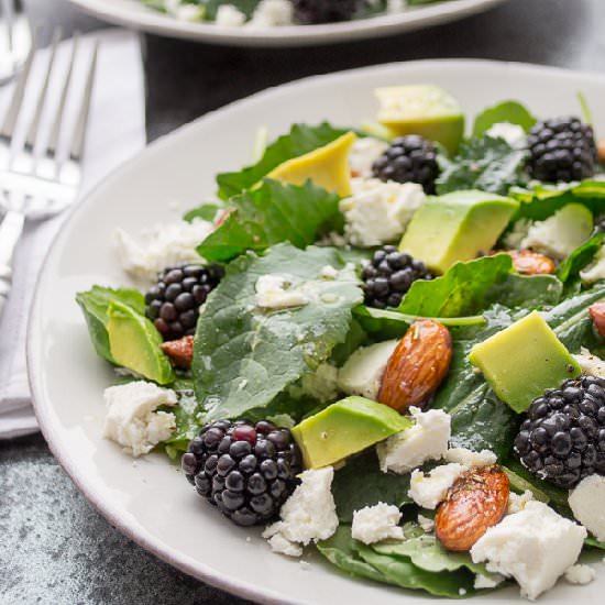 Baby Kale and Blackberry Salad