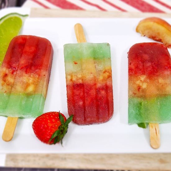 Layered Margarita Popsicles