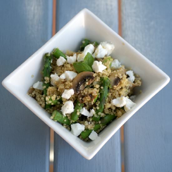 Quinoa with Asparagus & Goat Cheese