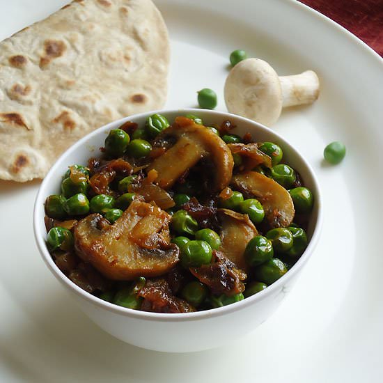 Matar Mushroom Stir Fry