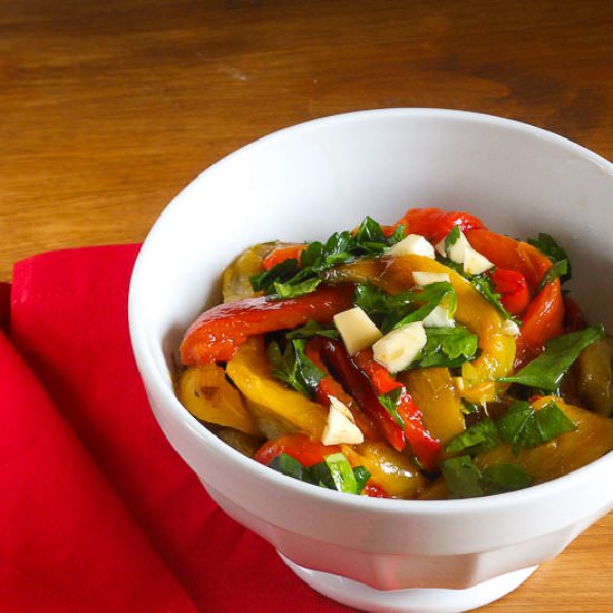 Grilled pepper appetizer