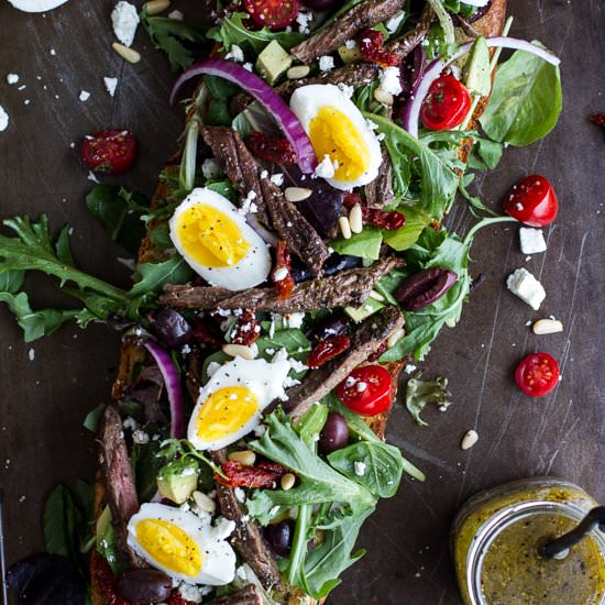 Greek Steak Salad French Bread