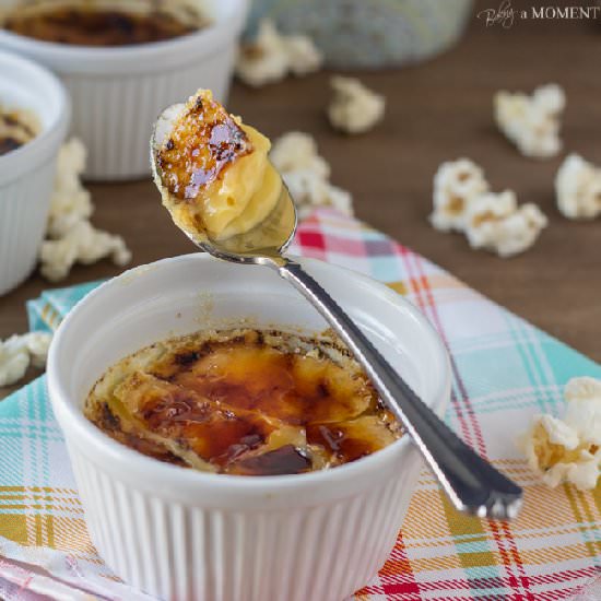 Buttered Popcorn Creme Brulee
