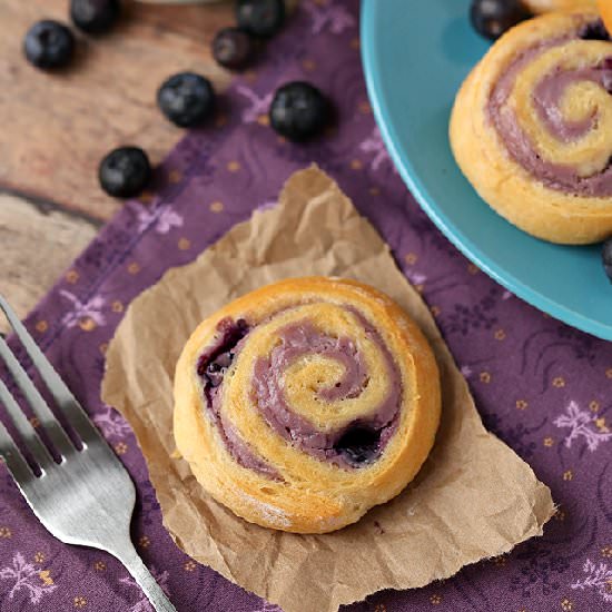 Blueberry Cream Cheese Pinwheels