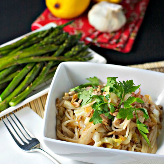 Lemony Cabbage and Pasta