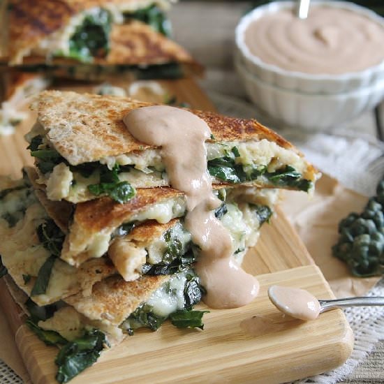 White Bean & Kale Quesadillas