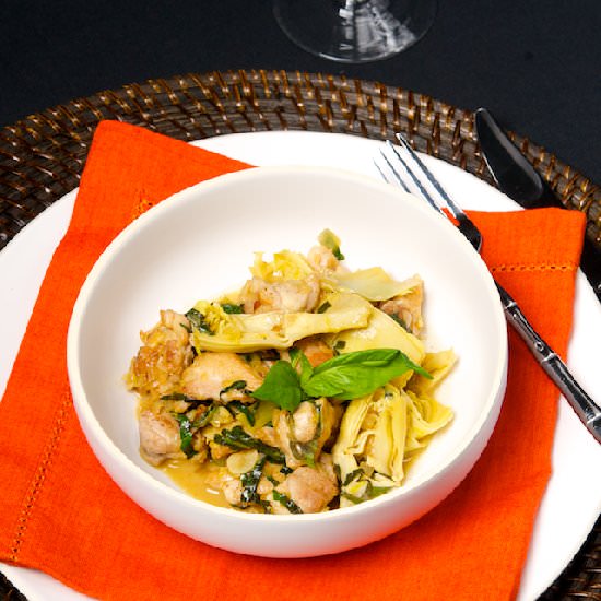 Lemon Chicken with Artichokes