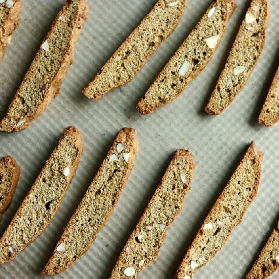 Whole wheat almond biscotti