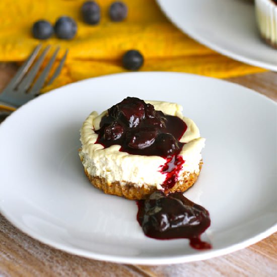 GF Blueberry Cheesecakes