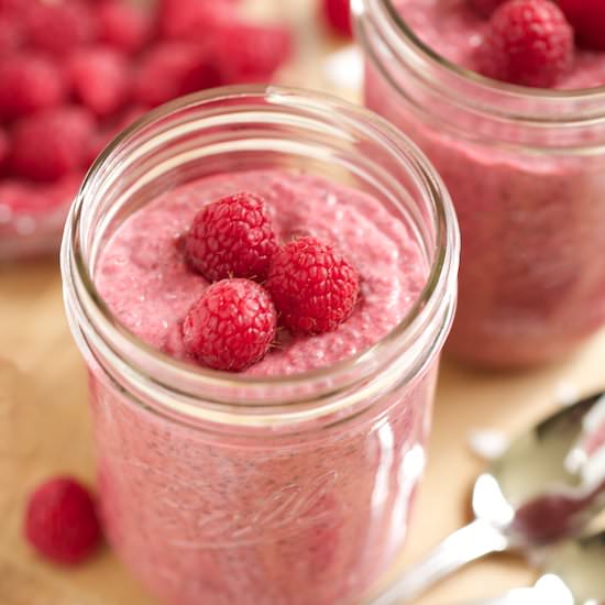 Raspberry Sherbet Chia Pudding