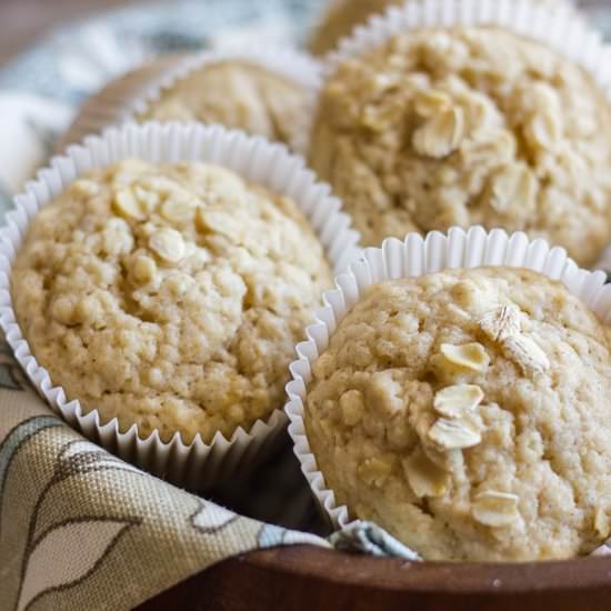 Healthy Applesauce Oat Muffins